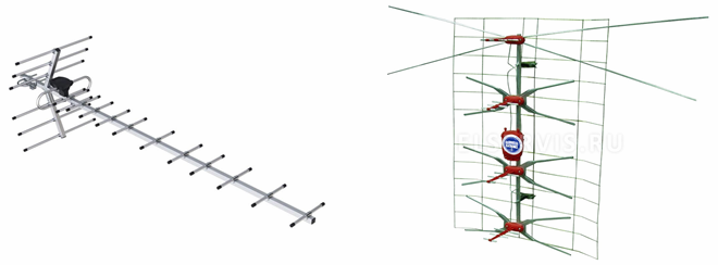 Um exemplo de antenas para receber ondas decimétricas