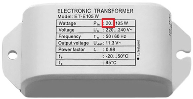 Transformateur ET e105 w