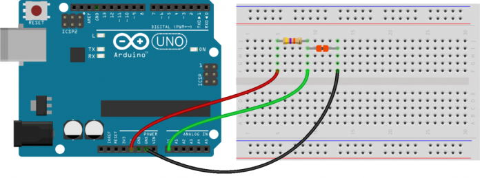 Diagrama de conexão do termistor ao microcontrolador