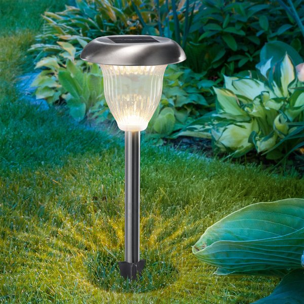 Lampe de jardin décorative avec panneau solaire