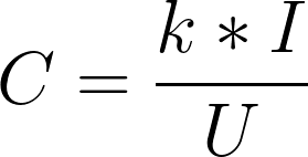 Formule de calcul de la capacité d'un condensateur de travail