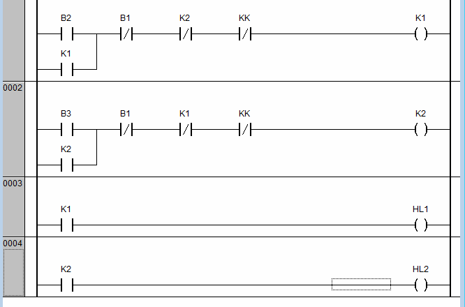 Circuit de démarrage moteur réversible dans CodeSys sur LD